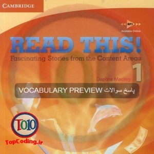 پاسخ VOCABULARY PREVIEW کتاب READ THIS 1
